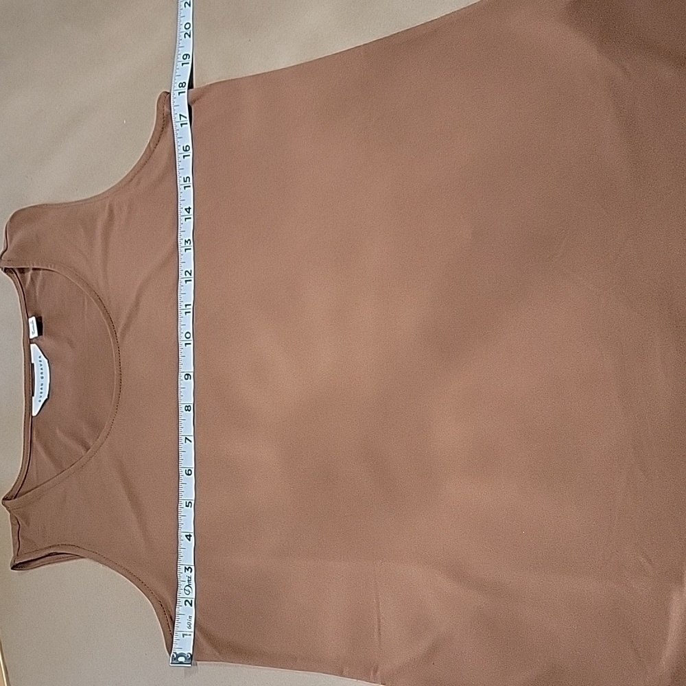 Susan Graver Size S Milky Chocolate Brown Stretchy Sleeveless Top / Tank, EUC - Picture 6 of 12